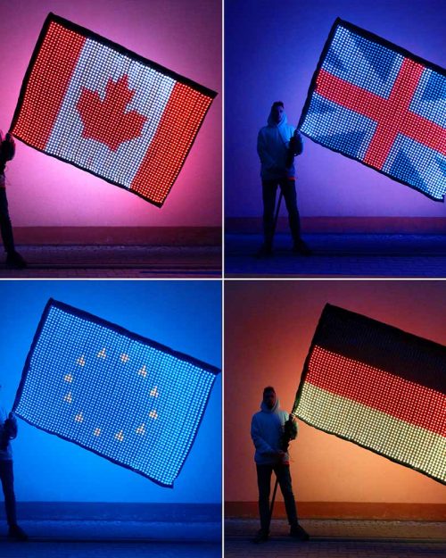 flag with light